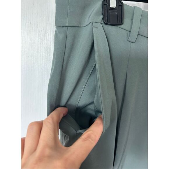H&M high waisted olive green dress pants/work pants size 10 - Picture 2 of 5